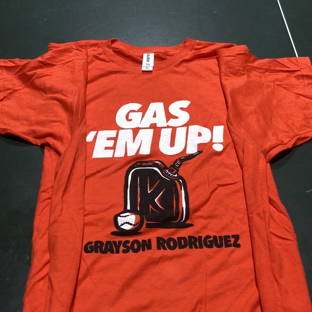 NWOT ORIOLES Grayson Rodriguez, UNISEX sh sleeve T-Shirt 100% cotton adult 1X/XL